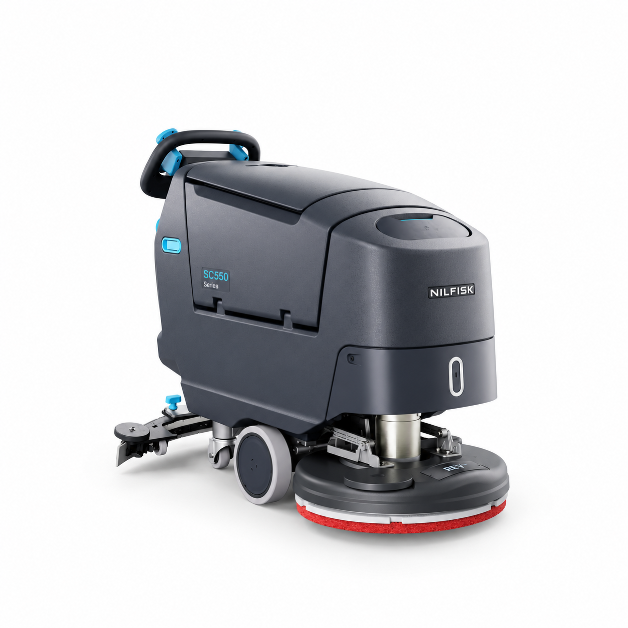 Nilfisk SC550 R 20 Li-Ion restregadora hombre caminando