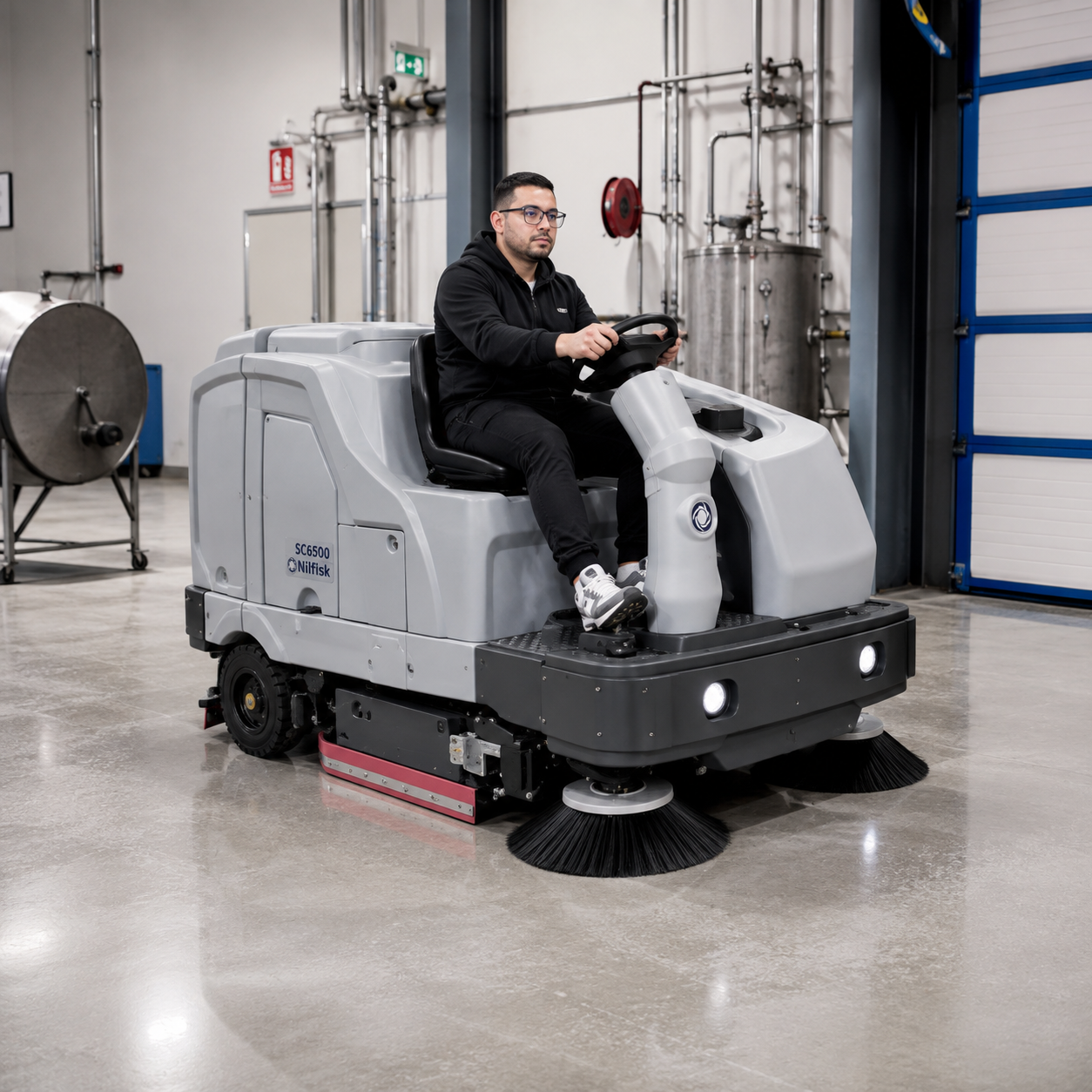 Restregadora industrial Nilfisk SC8000 con motor Kubota