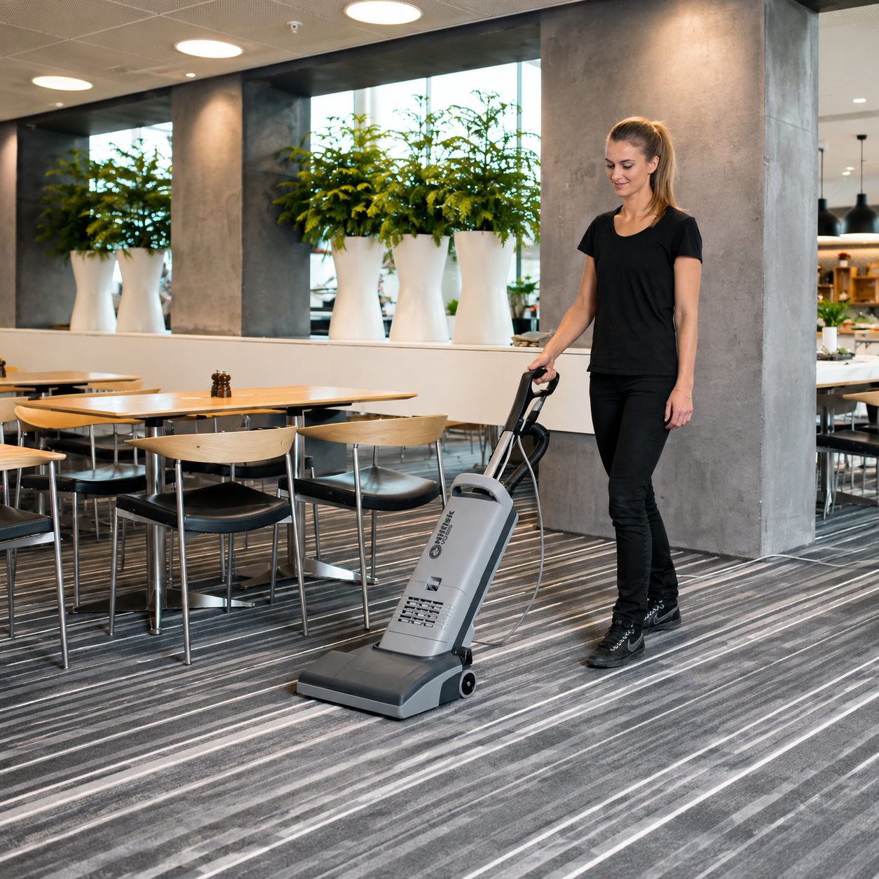 Equipo de limpieza Nilfisk VU500 con ajuste automático del cepillo