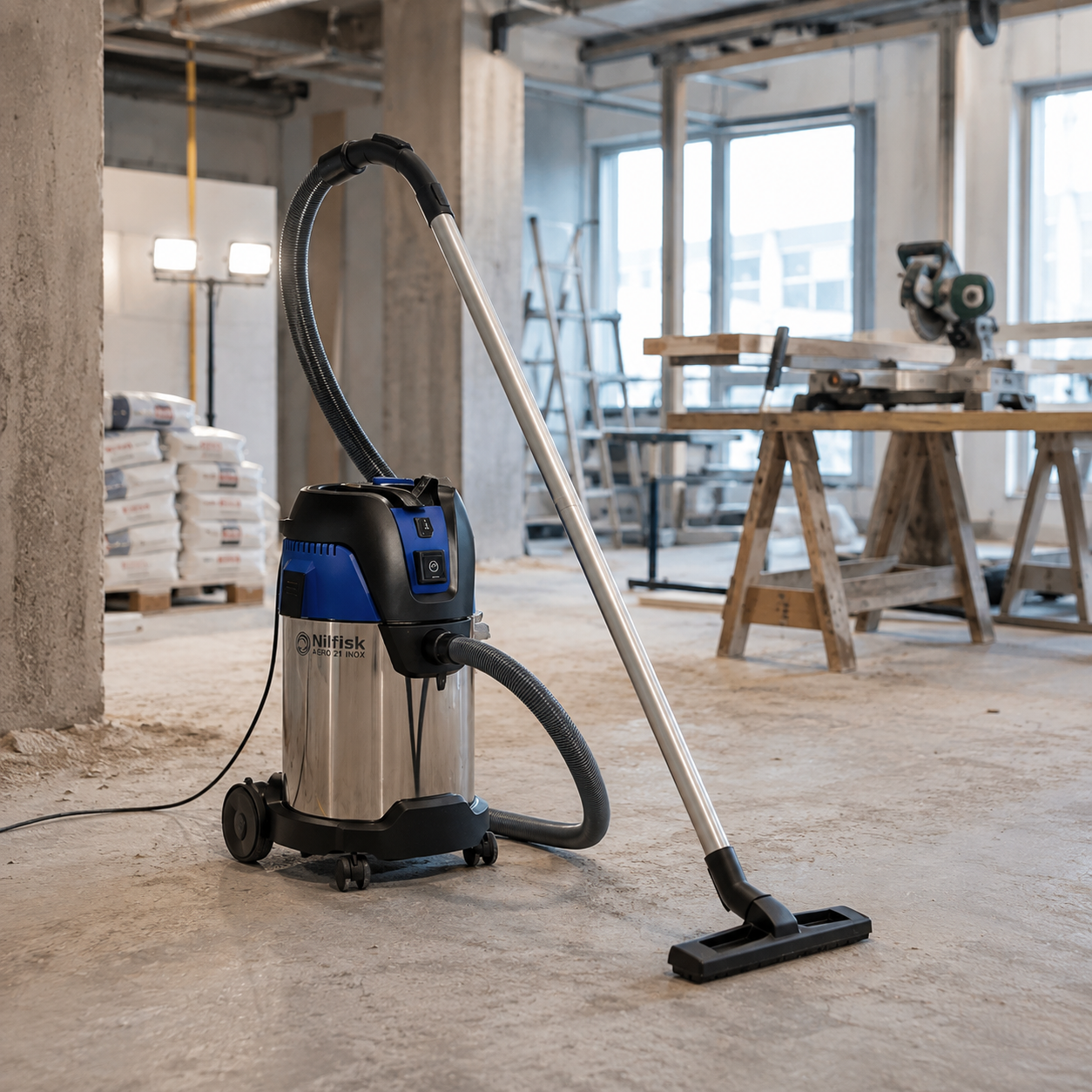 Aspiradora profesional Nilfisk AERO 31 INOX para talleres y construcción